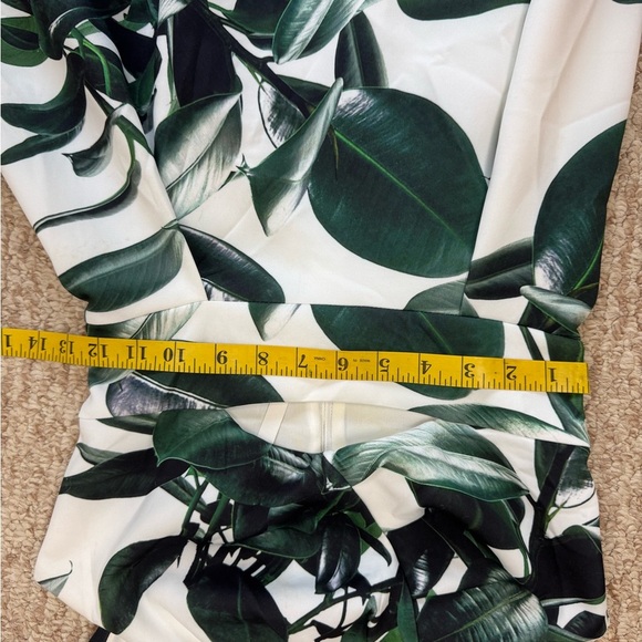 ASOS Palm Print One Shoulder Scuba Dip Back Prom Dress Size 2. C9 - Picture 7 of 17
